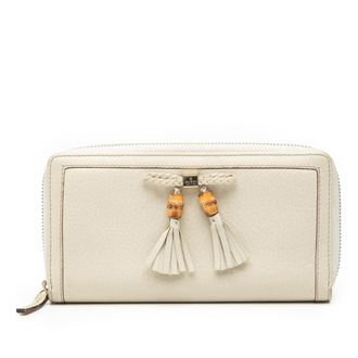 Gucci Beige Leather Long Wallet (Bi-Fold) (Pre-Owned)