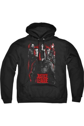 Gildan Justice League Movie The League Adult Pull Over Hoodie / Hooded Sweatshirt