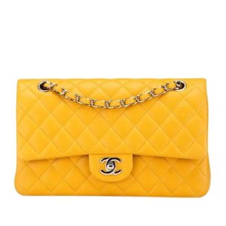 Chanel Pre-owned Vintage Schoudertas - Dames - Pre-owned - Geel - Maat: ONE Size Leer