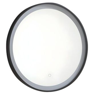 Vente-Unique Vente-unique - Specchio per bagno luminoso tondo a led Nero - L60 x H60 cm - numea