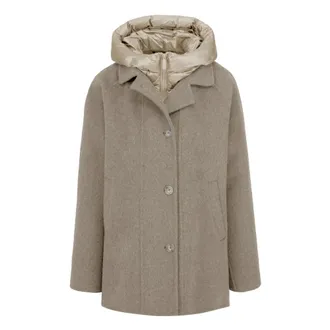 Bomboogie Cappotto bimateriale - - Coats - Donna - Beige - S