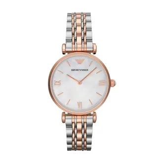 Emporio Armani Accessoires, Dames, Roze, ONE Size, Klassiek Horloge