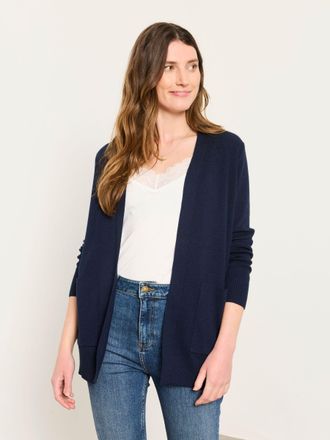 Fat Face FatFace Selene Navy Knitted Longline Cardigan