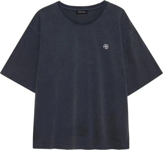 Anine Bing Empowered Graphic Tee Washed Black - Dames - T-shirts - Zwart - XS - Tops