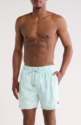 Vintage Summer Swimwear Embroidered Lobster Volley Swim Trunks in Green at Nordstrom Rack, Size Xx-Large