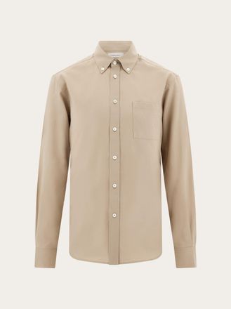 Ferragamo Uomo Camicia Ferragamo Monogram Beige
