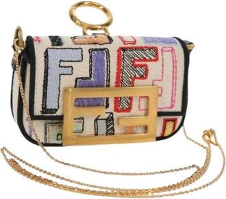 Fendi Pre-owned Mini Bags, female, Multicolor, Size: ONE SIZE Pre-owned Canvas Mini Bag
