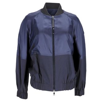 Moncler Moncler Gobie Bomberjack in Marineblauwe Polyester