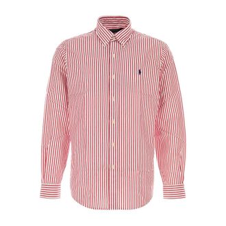 Polo Ralph Lauren Casual Shirts, male, Red, Size: 2XL Striped Shirt
