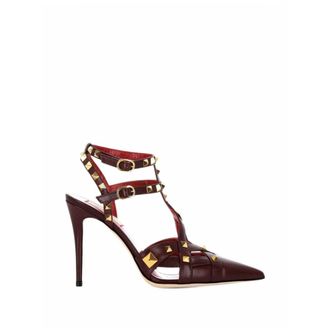 Valentino Garavani Studdy Leren Pumps - Dames - Schoenen - Rood - Maat: 37 EU Leer