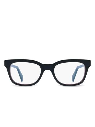 Paul Smith Meade multi-stripe rectangle-frame glasses - Black