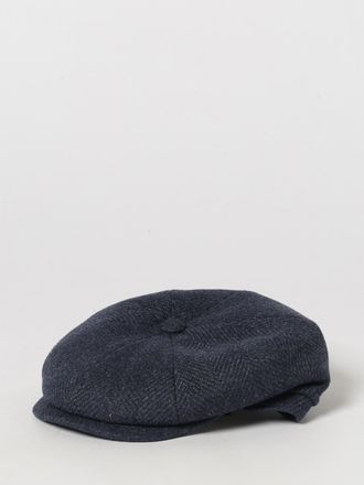 Borsalino Chevron Pattern Pure Virgin Wool Flat Cap