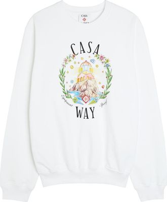 Casablanca Casablanca Casa Way Printed Cotton Sweatshirt - White - XL