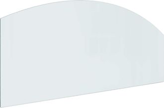vidaXL Placa De Vidrio Para Chimenea Transparente 120 X 50 Cm Cristal Vidaxl