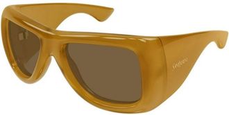 Saint Laurent SL 902 Howl Zonnebril - Dames - Accessoires - Geel - Maat: 63 MM Nylon