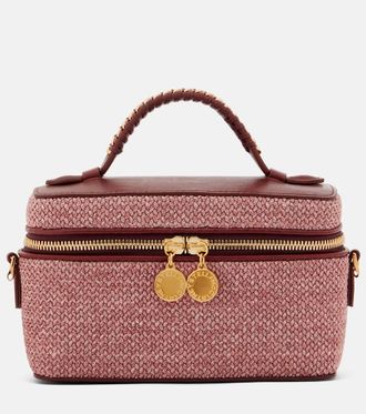 Stella McCartney Falabella raffia-effect vanity bag
