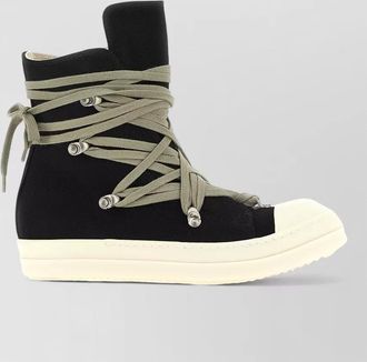 Rick Owens cotton high-top sneakers
