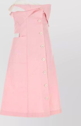 Miu Miu shoulder off pleated skirt sleeveless dress