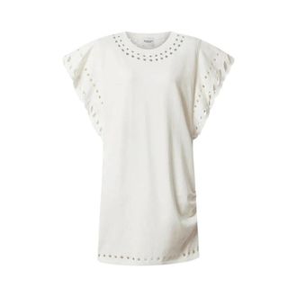Isabel Marant Orlane Embroidered Jersey Dress - female - Marant &eacute;toile - Short Dresses - Beige - L - Dresses