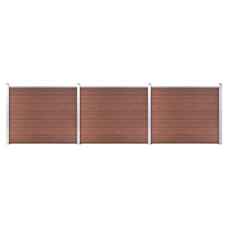 vidaXL Vidaxl - Set Pannello Di Recinzione In Wpc 526x146 Cm Marrone