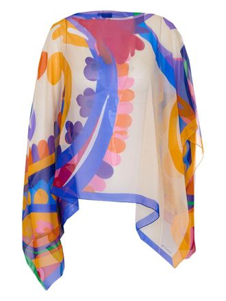 Etro Asymmetrischer Poncho mit Paisley-Print von Etro