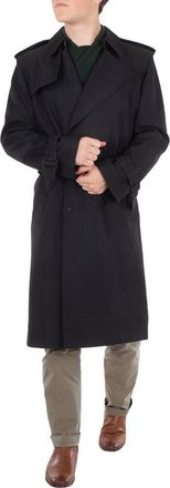 Burberry Double-Breasted Silk-Blend Trench Coat, Brand Size 48 (US Size 38)