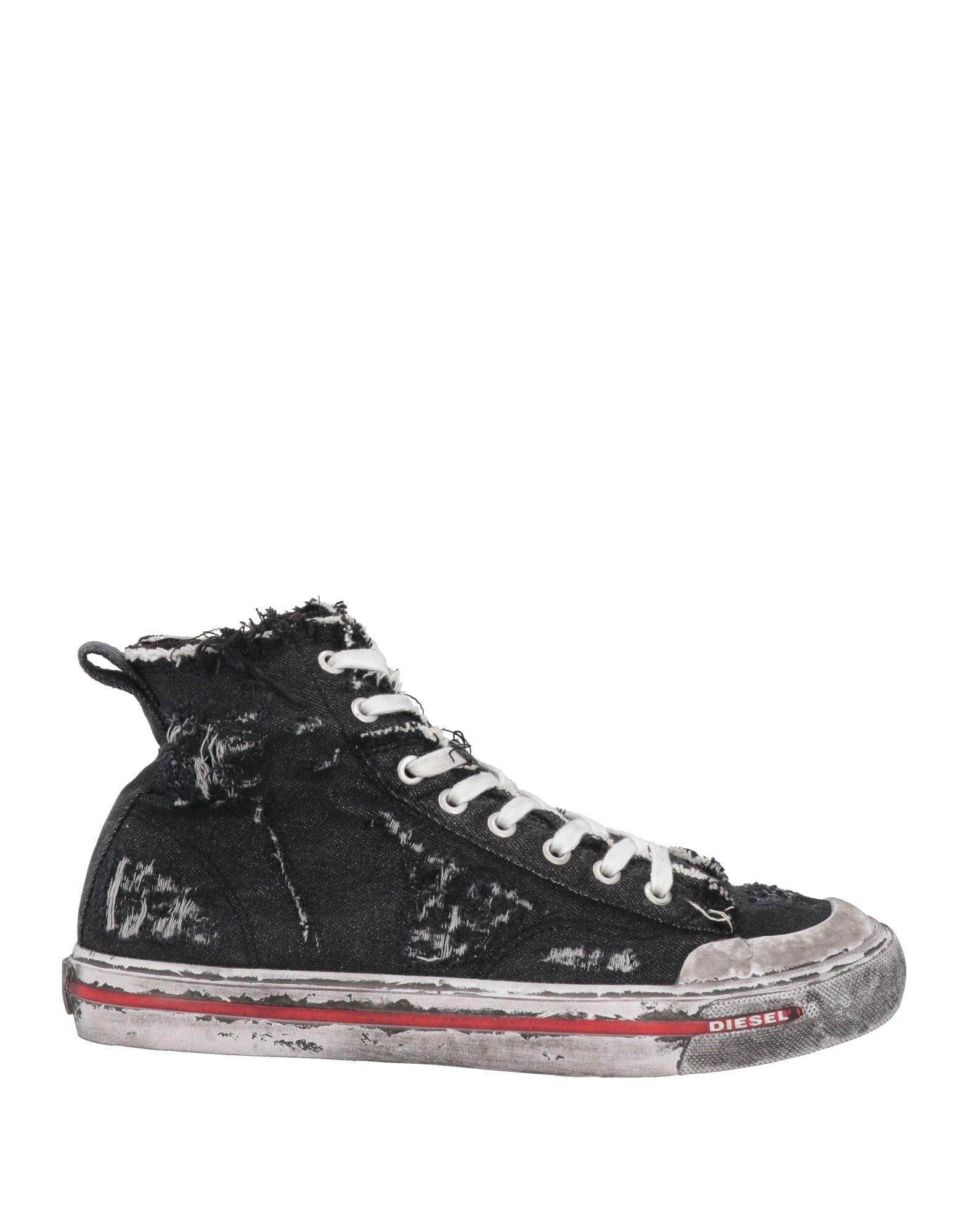 Diesel black high top sneakers clearance