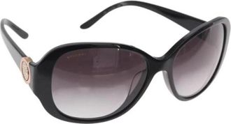 Bulgari Pre-owned Plastic Zonnebril - Dames - Vintage Accessoires - Zwart - ONE Size - Vintage