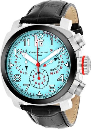 Christian Van Sant Mens Grand Python Blue Round 48mm
