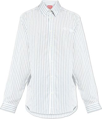 Diesel S-Simply-Agcl Shirt - Heren - Zakelijke Overhemden - Wit - 2XL - Leer - Overhemden
