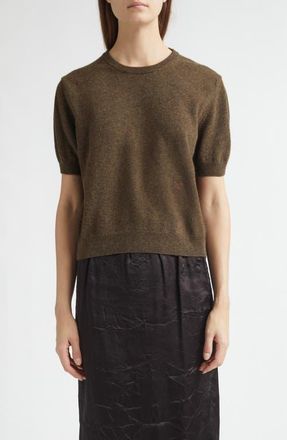 Nackiy&eacute; Short Sleeve Cashmere Sweater in Castagna Castagna at Nordstrom, Size Medium