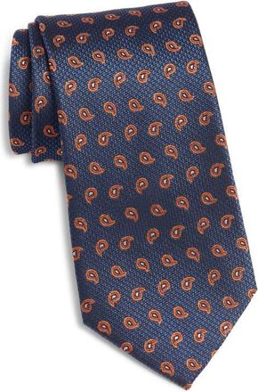 Nordstrom Paisley Jacquard Silk Tie in Navy at Nordstrom
