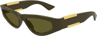 Bottega Veneta Zonnebrillen - Dames - Zonnebrillen - Grijs - 53 MM - Accessoires