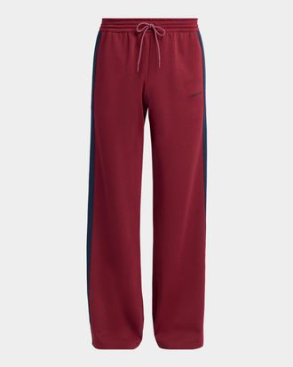 Alexander McQueen Men & apos;s Technical Loopback Wide Leg Track Pants