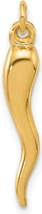 Diamond2Deal 14k Yellow Gold Polished Hollow Italian Horn Pendant