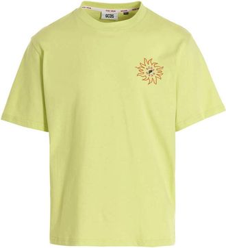 GCDS Green Logo Embroidery T-shirt
