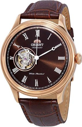 Orient Open Heart Automatic Dark Brown Dial Mens Watch FAG00001T0
