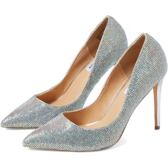 Steve Madden Womens Steve Madden Altisha Pumps Silver Multi Rhinestone Stiletto Heel HTAT394