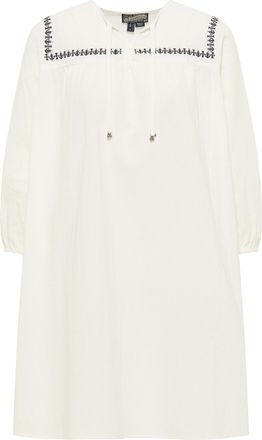 Dreimaster Dreimaster Midi-jurk met borduursel Dames wolwit