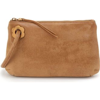 Hobo Large Daisy Daze Leather Wristlet in Whiskey at Nordstrom