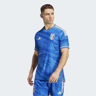 adidas adidas Performance Mens Italy 23 Home Authentic Jersey - Blue Recycled Material - Size X-Small