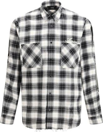 Amiri Black Cotton Pattern Mens Shirt