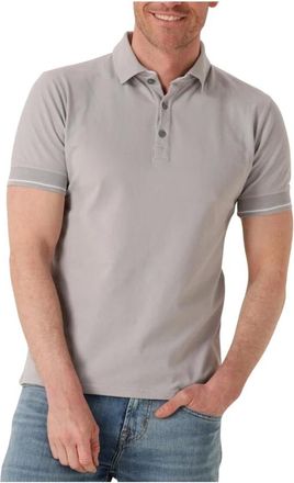 Genti Tops, Heren, Grijs, L, Katoen, Heren Polo & T-shirts 3 Knopen