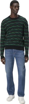 Missoni Crew Neck Sweater With Wave Pattern in Green at Nordstrom, Size 52 It
