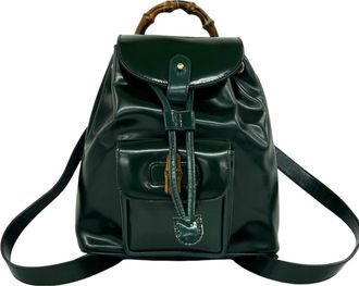 Gucci Green Patent Leather Backpack (Pre-Owned)