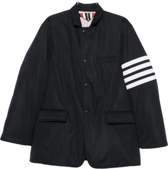 Thom Browne Enkele rij knopen blazer met twee knopen - Heren - Blazers - Blauw - L - Wol - Jassen