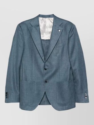 Luigi Bianchi single breasted blazer notch lapel pockets