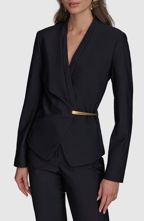 DKNY Wrap Blazer in Blk at Nordstrom, Size 14