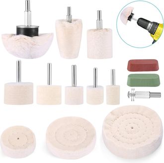 No Brand Accesorios De Pulido, Destornilladores Inal&aacute;mbricos, Discos/almohadillas/conos De Pulido, Juegos De Cepillos C&oacute;nicos, Pelusa, Aptos Para Taladros El&eacute;c