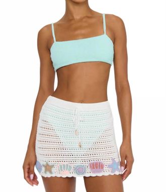 Show me your Mumu Offshore Crochet Mini Skirt In Seashell